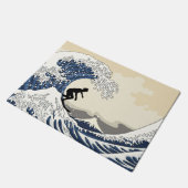Der große Surfer von Kanagawa Fußmatte (Schrägansicht)