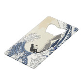 Der große Surfer von Kanagawa Kreditkarten Flaschenöffner (Vorderseite Schrägansicht)