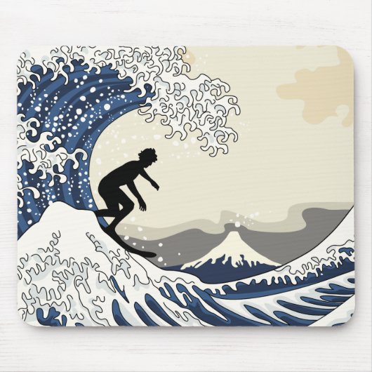 Der große Surfer von Kanagawa Mousepad (Vorne)