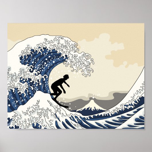 Der große Surfer von Kanagawa Poster (Vorne)