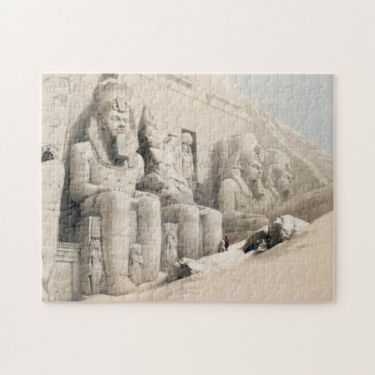 Der Große Tempel von Aboo Simbel von David Roberts Puzzle (Horizontal)