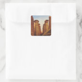 Der große Tempel von Amun in Karnak Quadratischer Aufkleber (Tasche)