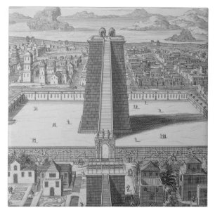 Der große Tempel von Vitsliputsli in Mexiko City, Fliese