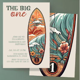 Der große tropische hawaiianische Surf zum Geburts Einladung