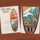 Der große tropische hawaiianische Surf zum Geburts Einladung