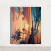 Der große, tropische Strand Wandteppich (Vorderseite)