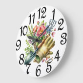 Der große Uhr im Blumengarten (Winkel)