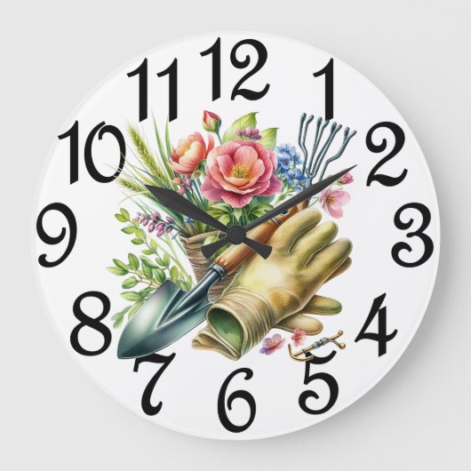 Der große Uhr im Blumengarten (Vorderseite)