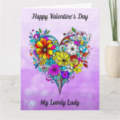 Der große Valentinstag für ihre Farbseite Karte (Vorderseite)