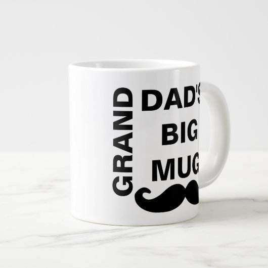 Der Große Vater des coolen Schwarz-Weiß-Vaters Jumbo-Tasse (Vorderseite Rechts)