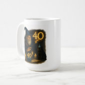 Der Große Verzauberer wird 40: Wizard Birthday Tas Kaffeetasse (Vorderseite Links)