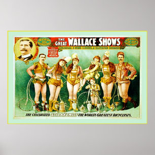 Der große Wallace zeigt ~ Vintages Zirkus-Plakat Poster