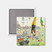 Der große Wasserkarneval der Coney Island Magnet (Vorderseite/Rückseite)