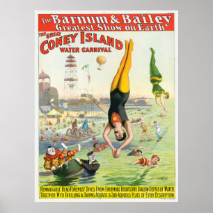 Der große Wasserkarneval der Coney Island Poster