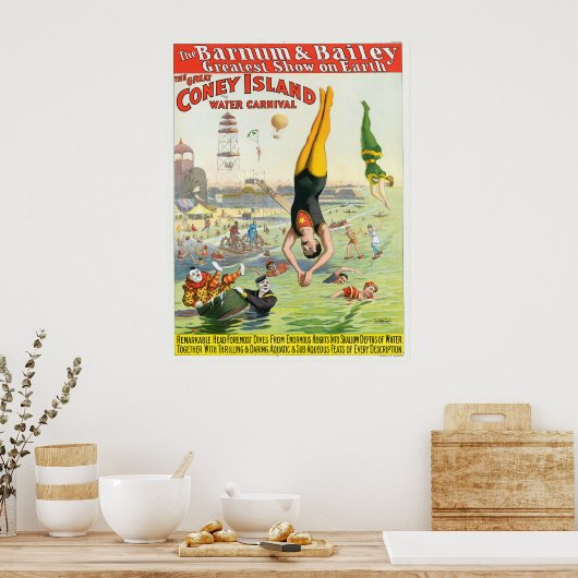 Der große Wasserkarneval der Coney Island Poster (Küche)