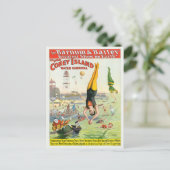 Der große Wasserkarneval der Coney Island Postkarte (Stehend Vorderseite)