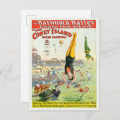 Der große Wasserkarneval der Coney Island Postkarte (Vorne/Hinten)