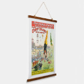 Der große Wasserkarneval der Coney Island Wandteppich Mit Holzrahmen (Gewinkelt)