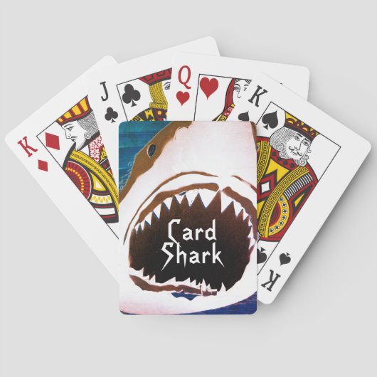 Der große weiße Kartenhai Spielkarten (Rückseite)