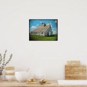 Der große weiße Stall Poster (Küche)