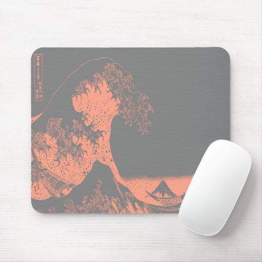 Der große Wellenpfirsich und Grau Mousepad (Mit Mouse)
