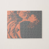 Der große Wellenpfirsich und Grau Puzzle (Horizontal)