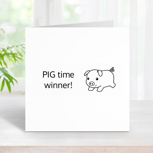 Der (große) Zeitgewinner des laufenden Piglet PIG Gummistempel