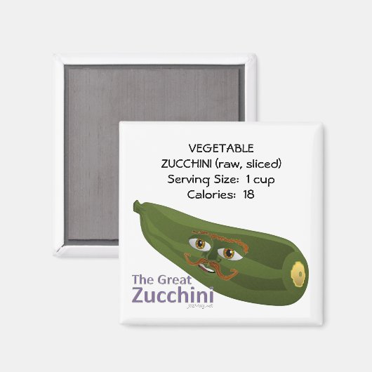 Der große Zucchini Magnet (Vorderseite/Rückseite)
