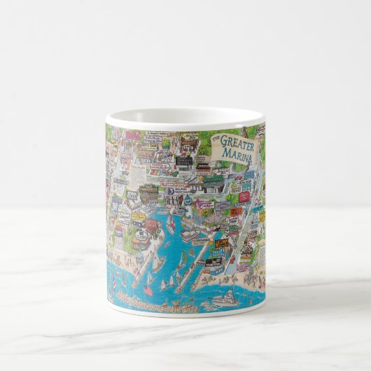 Der größere Jachthafen Kaffeetasse (Mittel)