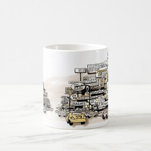 Der größere Vorstadtstreifen Kaffeetasse (Mittel)