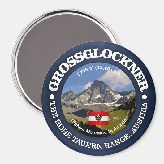Der Großglockner Magnet (Vorderseite/Rückseite)