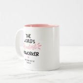 Der größte Arbeiter der Funny World Zweifarbige Tasse (Vorderseite Links)