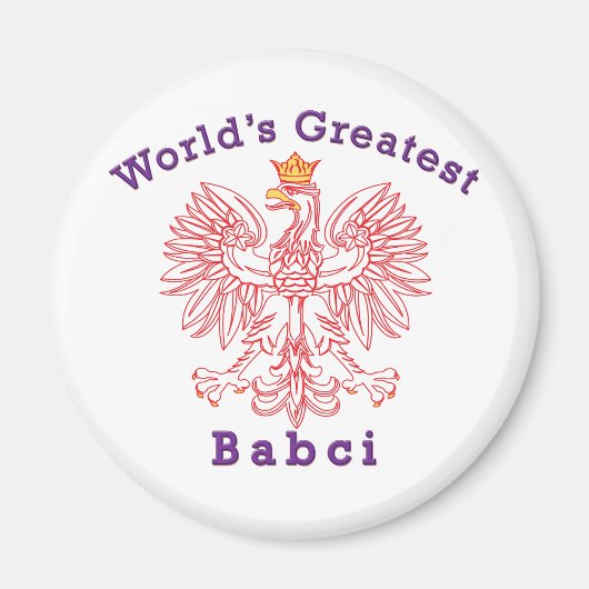 Der größte Babci-Rotadler der Welt Magnet (Vorne)
