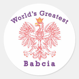 Der größte Babcia-Adler der Welt Runder Aufkleber