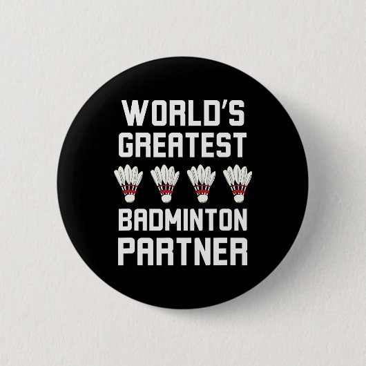 Der größte Badminton-Partner der Welt - Cool Badmi Button (Vorderseite)