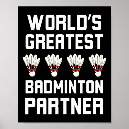 Der größte Badminton-Partner der Welt - Cool Badmi Poster (Vorne)