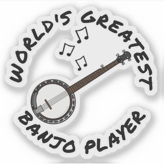 Der größte Banjo-Spieler der Welt, der Banjoist Fu Aufkleber (Vorderseite)