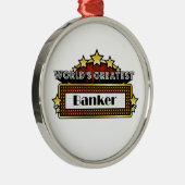 Der größte Banker der Welt Silbernes Ornament (Rechts)