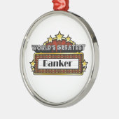 Der größte Banker der Welt Silbernes Ornament (Links)