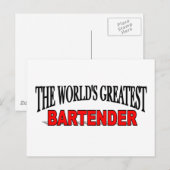 Der größte Barkeeper der Welt Postkarte (Vorne/Hinten)