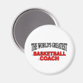 Der größte Basketballtrainer der Welt Magnet (Vorderseite/Rückseite)
