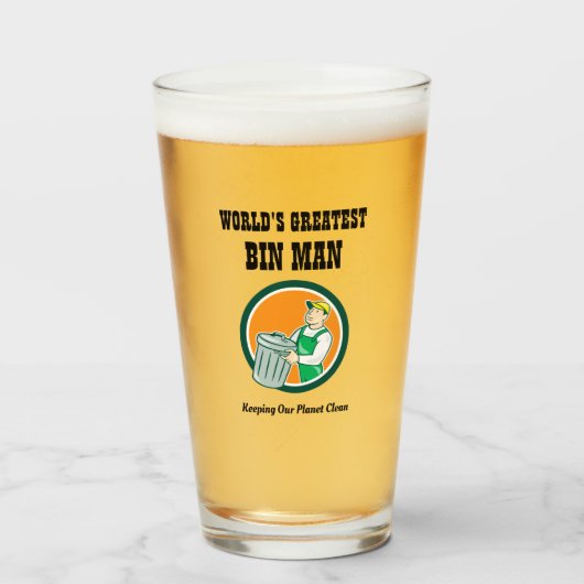 Der größte BIN-Mensch der Welt Behalte unseren Pla Glas (Vorne (Gefüllt))