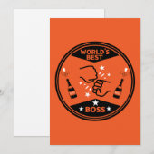 Der größte Boss der Welt Feiertagskarte (Vorne/Hinten)