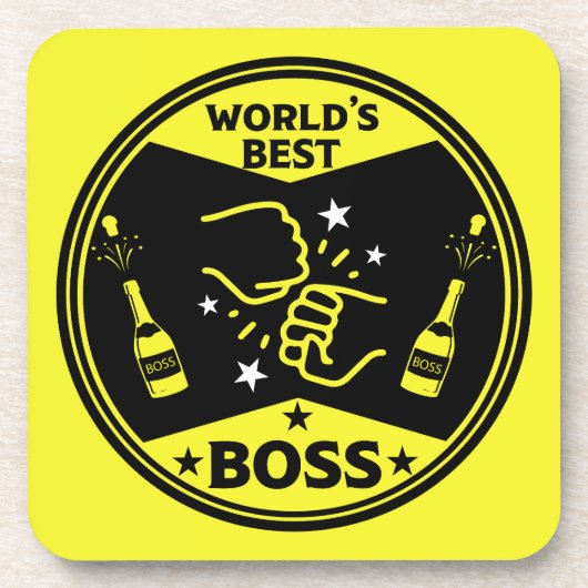 Der größte Boss der Welt Getränkeuntersetzer (Vorderseite)