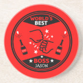 Der größte Boss der Welt Getränkeuntersetzer (Vorne)