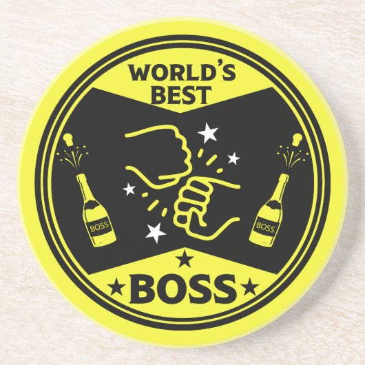 Der größte Boss der Welt Getränkeuntersetzer (Vorne)