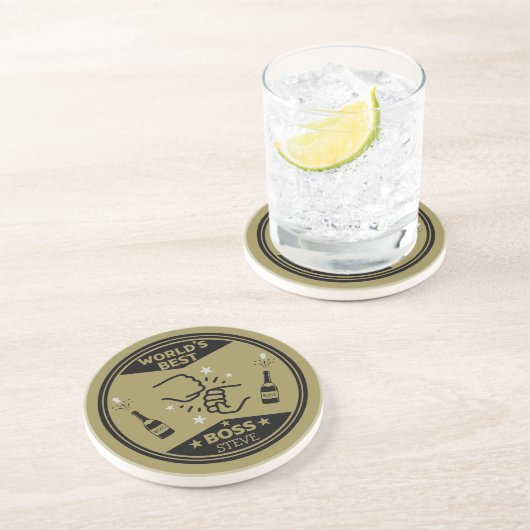 Der größte Boss der Welt Getränkeuntersetzer (Seite)