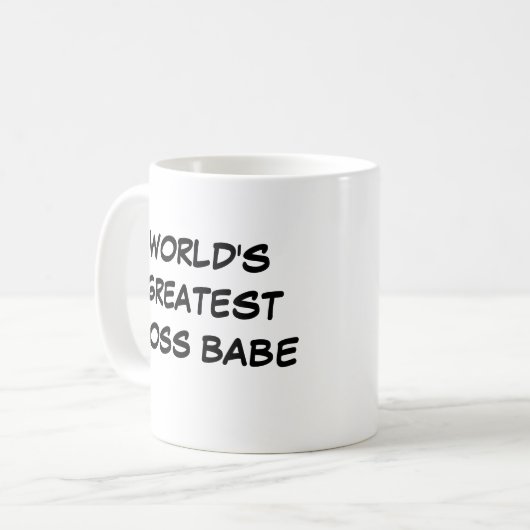 "Der größte Boss der Welt" Kaffeetasse (Vorderseite Links)