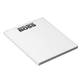 Der größte Boss der Welt Notizblock (angewinkelt)