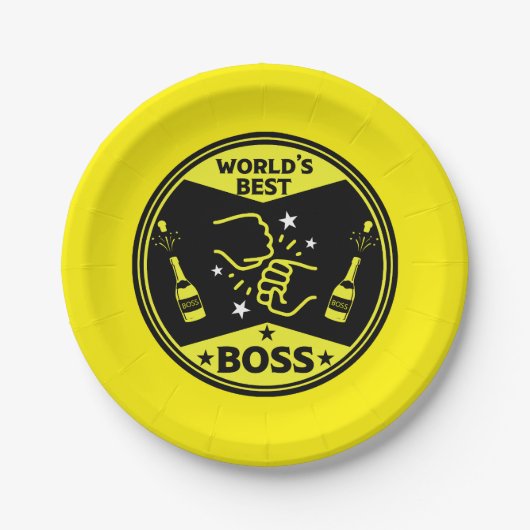 Der größte Boss der Welt Pappteller (Vorderseite)